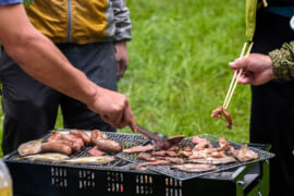 キャンプでBBQ