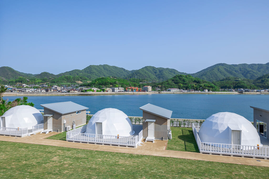 高根島にオープンしたGlamp Village 瀬戸内しまなみ