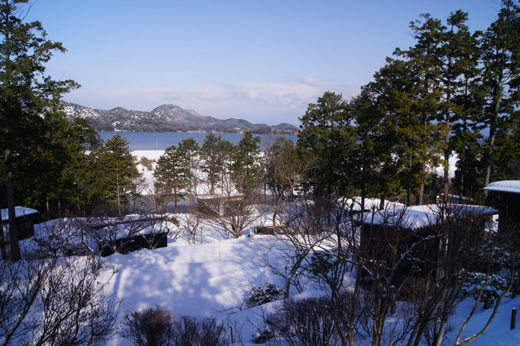 タカジンランド久美浜オートキャンプ場の冬景色