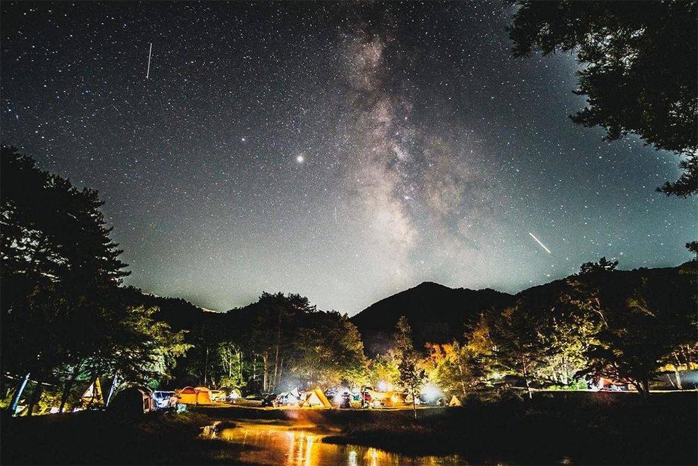 銀河もみじキャンプ場の星空