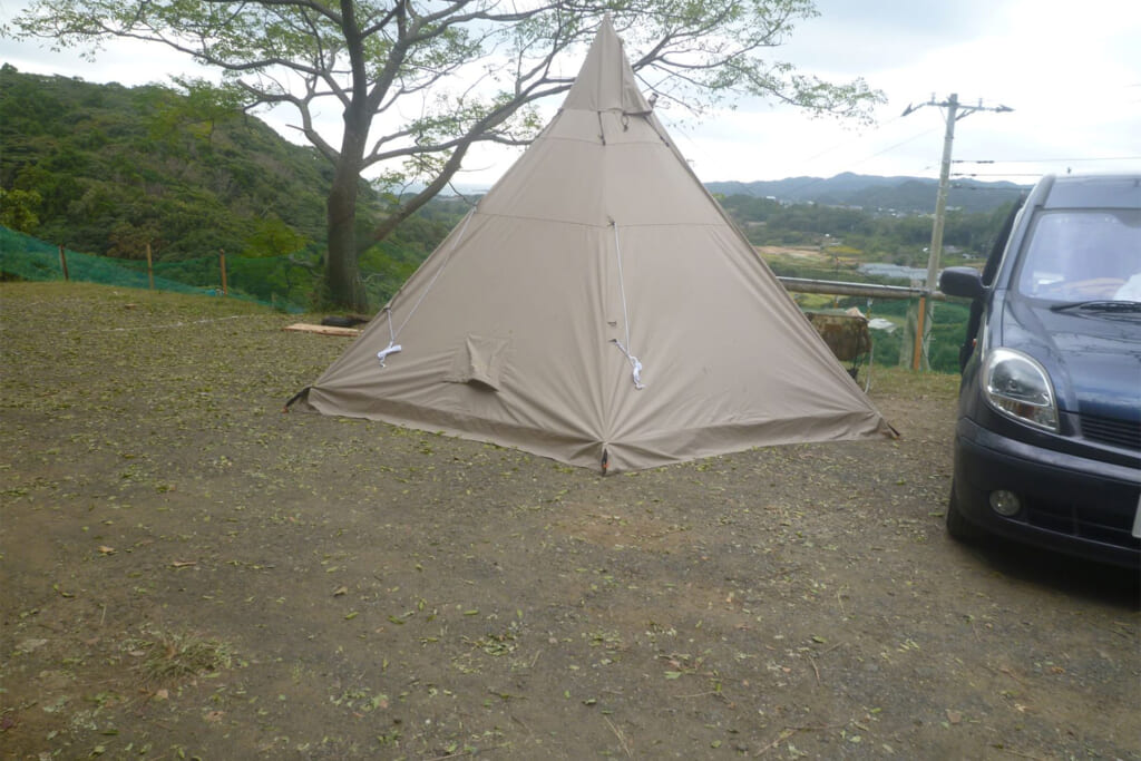 オレンジ村オートキャンプ場のテントサイト