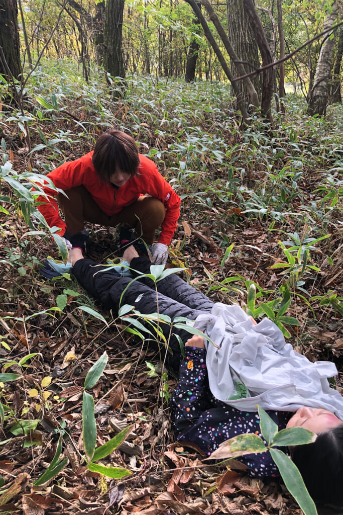 登山中の転倒事故