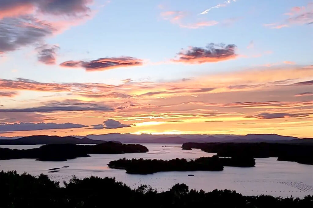 英虞湾の夕陽