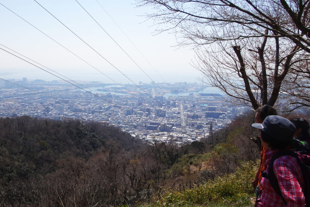 六甲山地から眺める神戸の街