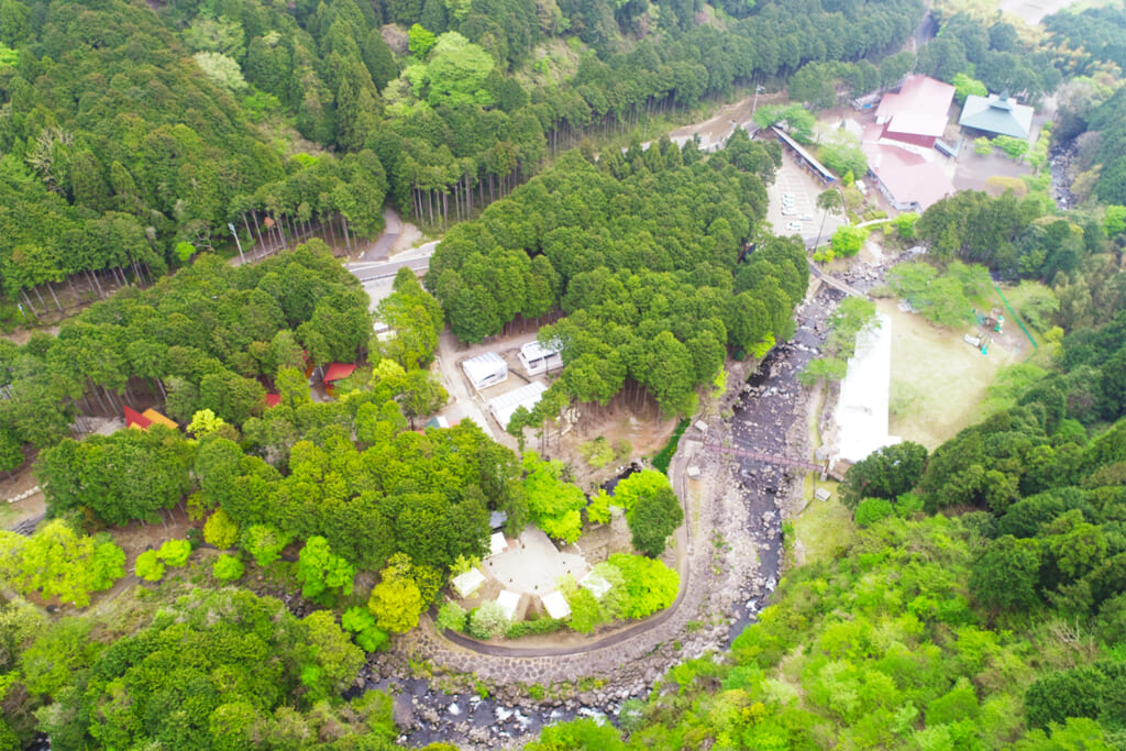 桃沢野外活動センターの空撮