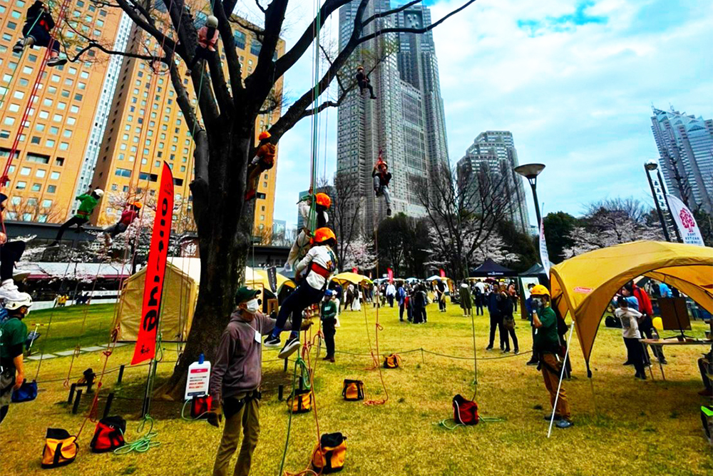 TOKYO outside Festivalのツリークライミング体験