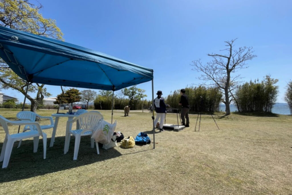 道の駅 秋鹿なぎさ公園のデイキャンプ場