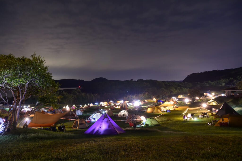 Karatsu Seaside Campのテントサイト