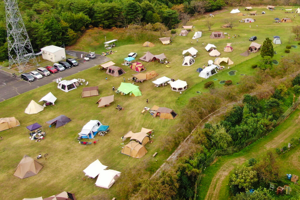 たけべの森公園のオートキャンプ場