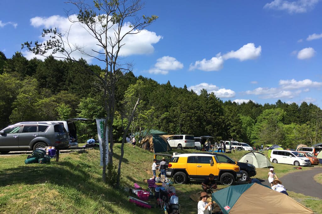 たけべの森公園のオートキャンプ場