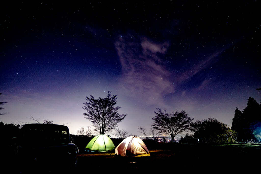 四季の里旭志キャンプ場の夜景