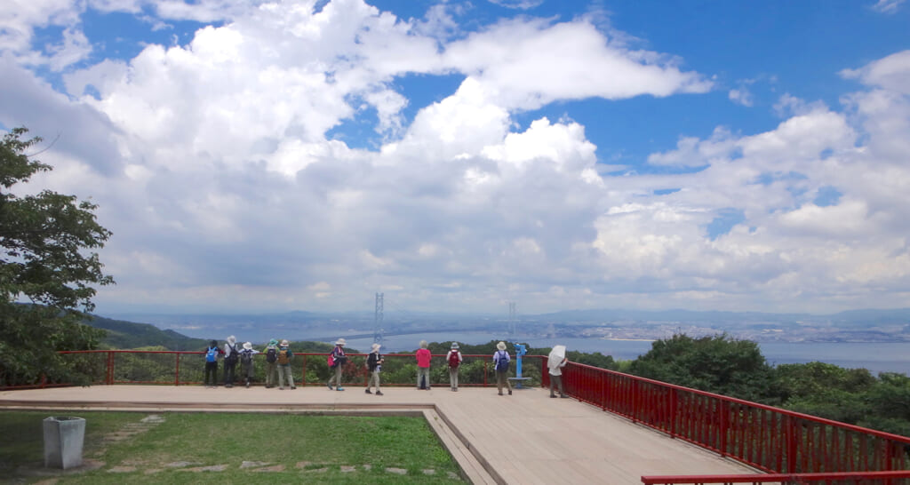 淡路島公園から眺める淡路海峡大橋