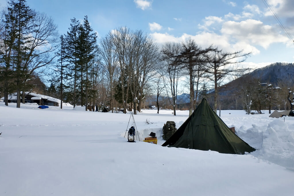 ちばむらオートキャンパーズリゾートの雪中キャンプ