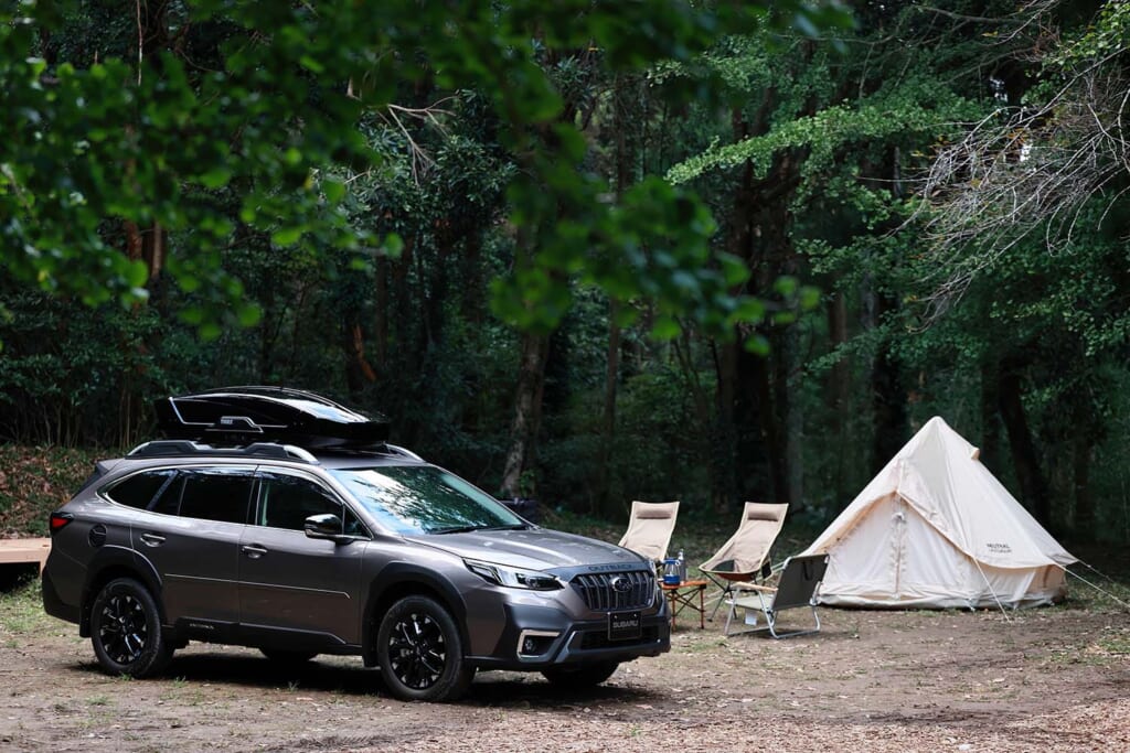 キャンプ場とSUBARUアウトバック