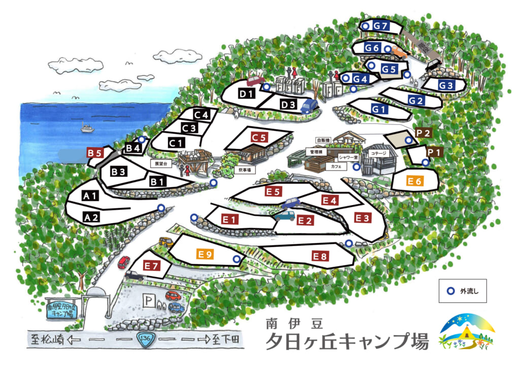 南伊豆夕日ヶ丘キャンプ場　map