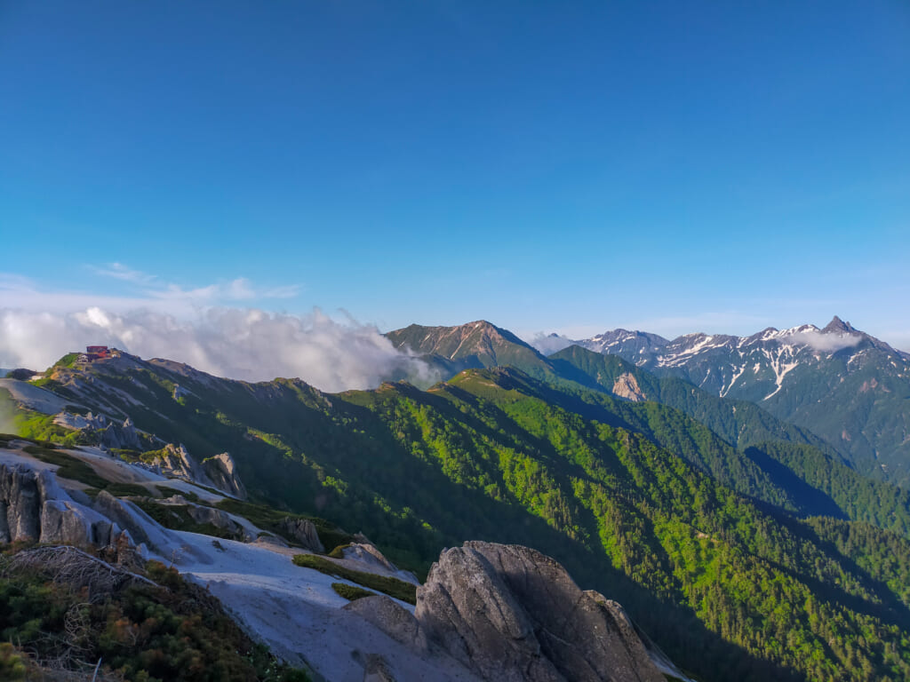 燕岳山頂からの景色