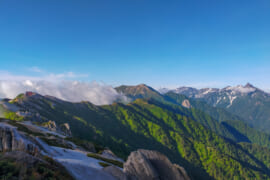 燕岳山頂からの景色