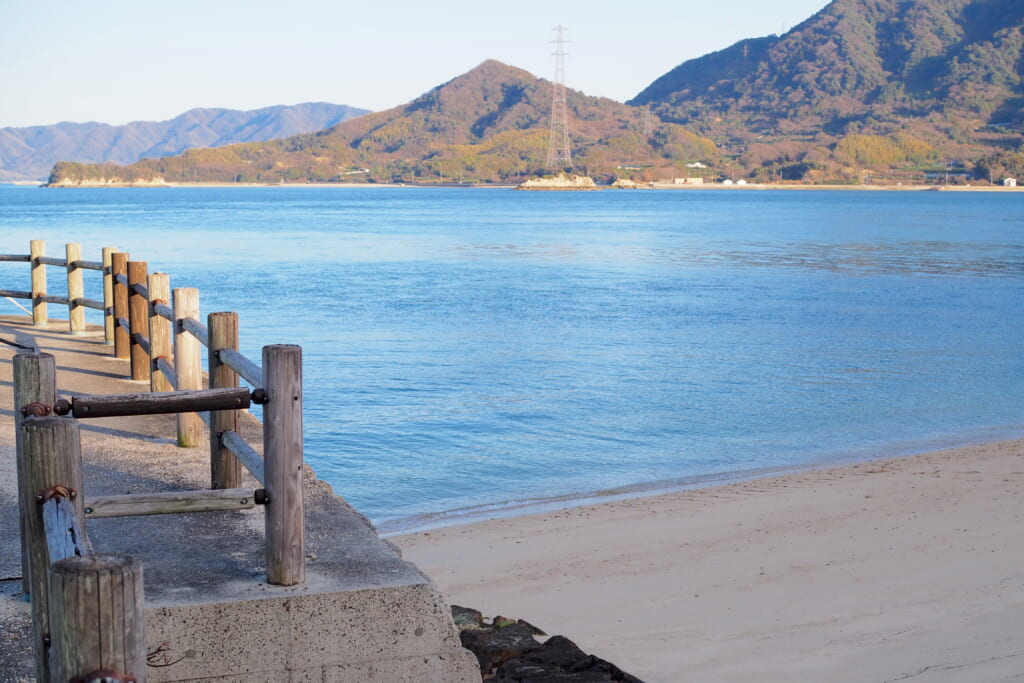 大久野島から眺める瀬戸内海