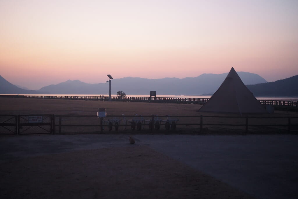 大久野島からの夕陽