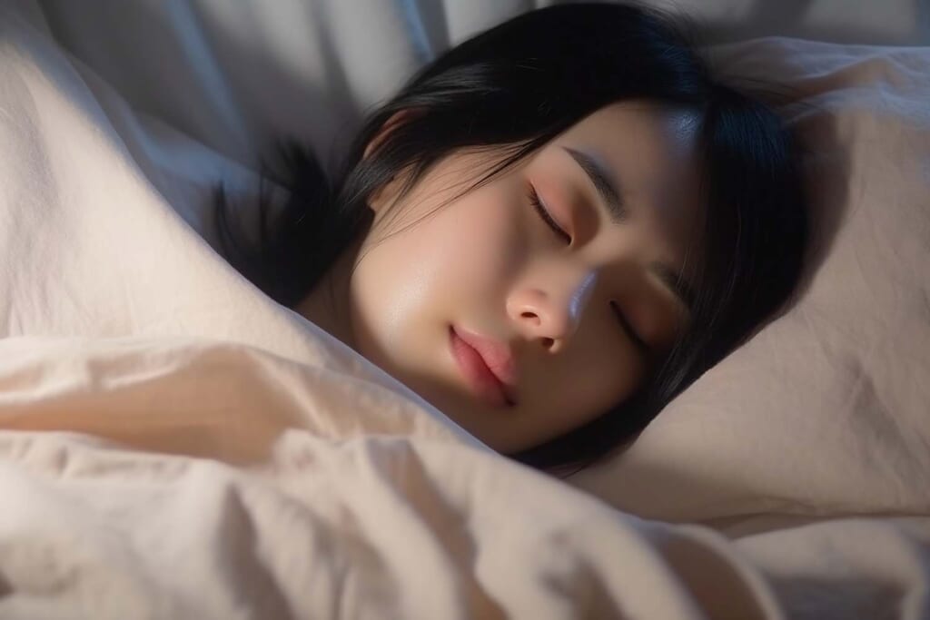 睡眠する女性