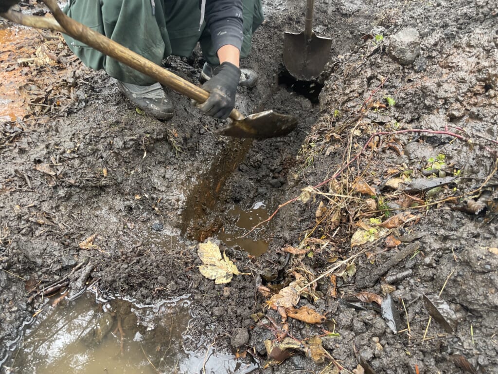 水捌けの悪いキャンプ場