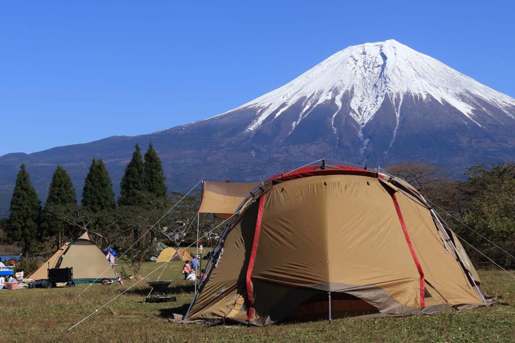富士の麓でキャンプ