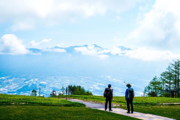 山野草公園からの南アルプスの山並み