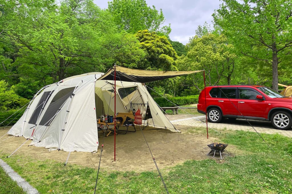 夏のオートキャンプ場