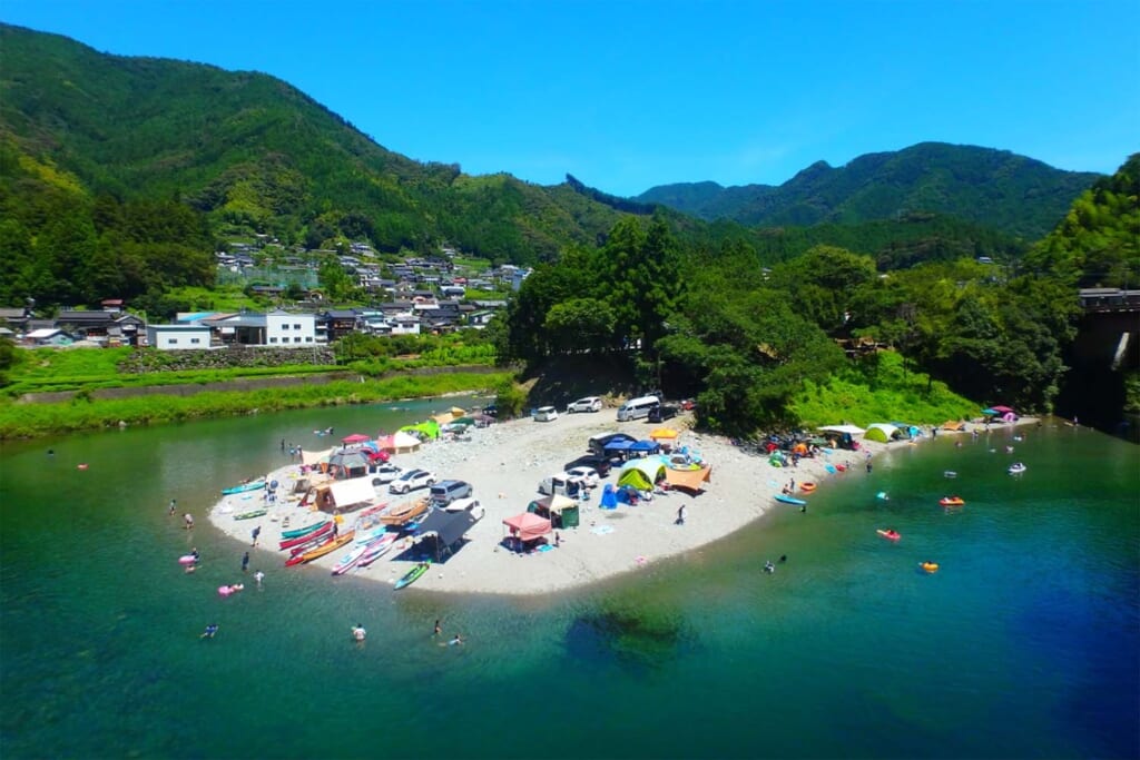 高知県の宮崎の河原キャンプ場