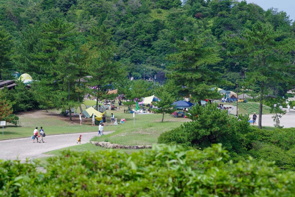 島根県の石見海浜公園無料キャンプ村