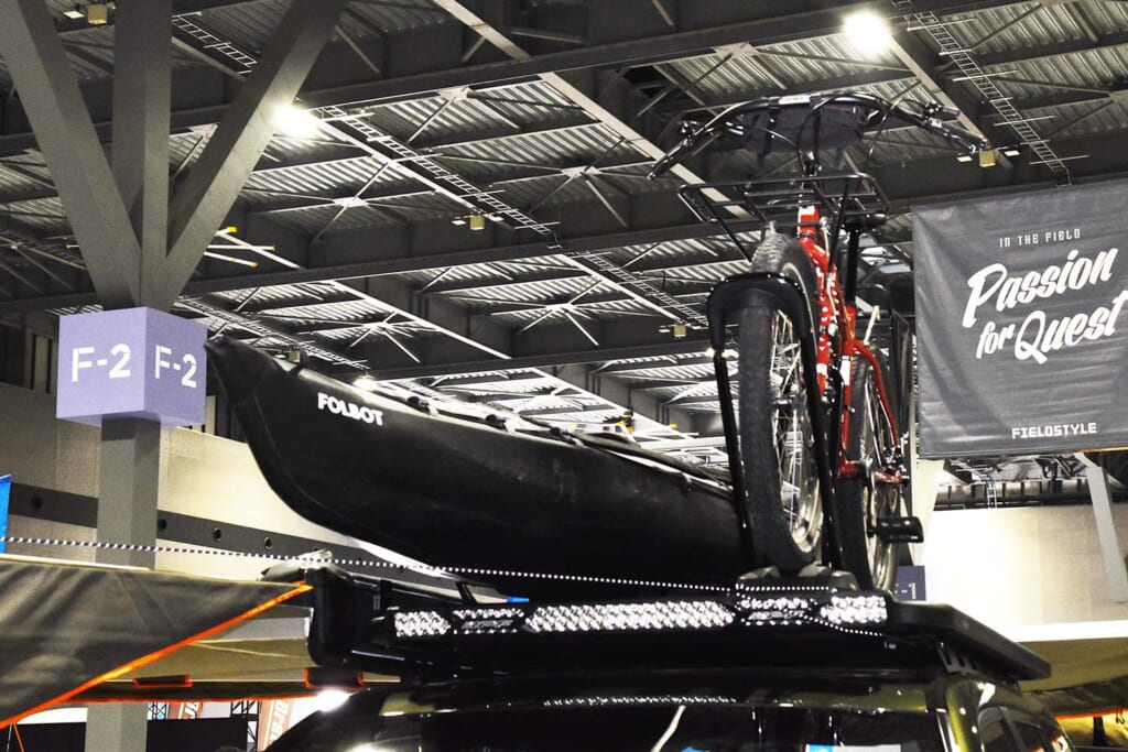 GX OUTDOOR JAPAN CONCEPTに積んだボートと自転車