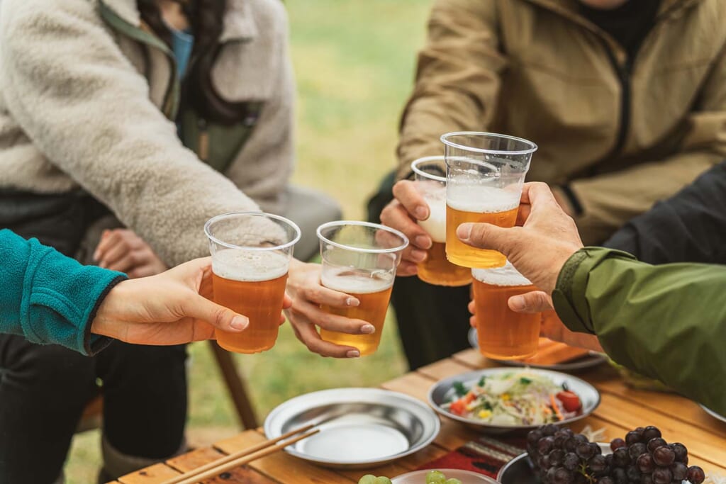 ビールで乾杯