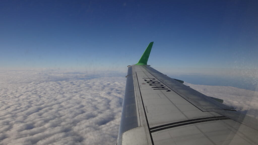 飛行機から雲海
