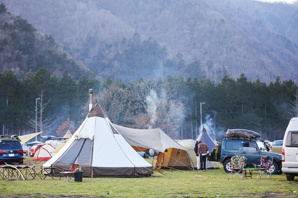 ふもとっぱらで開催のGO OUT CAMP 冬 2023