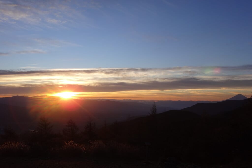 入笠山山頂の日の出