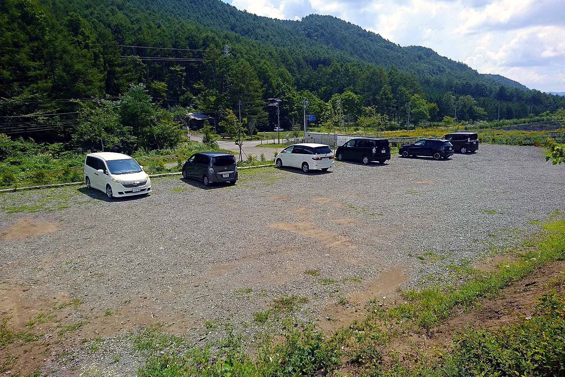 杖突峠駐車場登山口