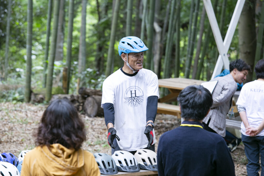 つちざわの森のマウンテンバイクのスタッフ