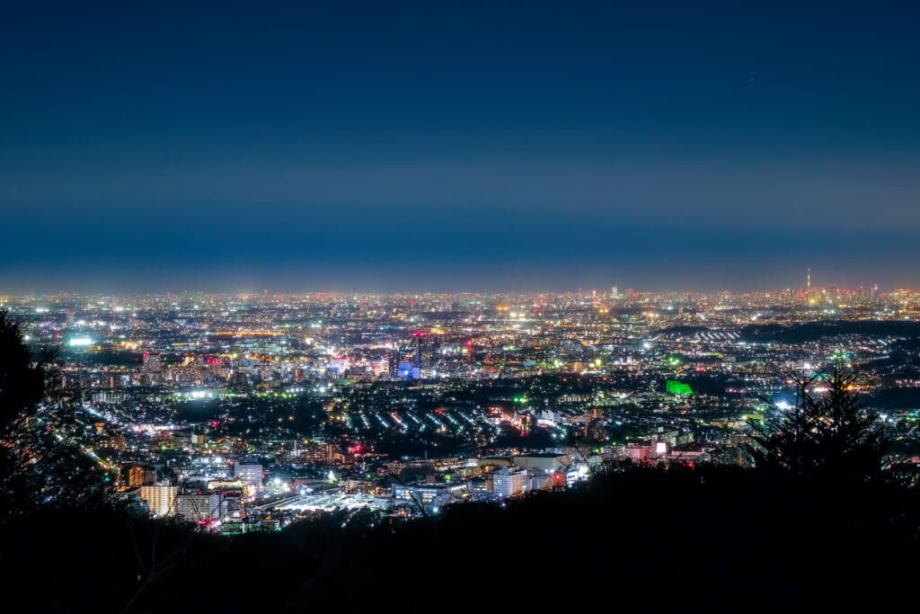 高尾山かすみ台からの夜景