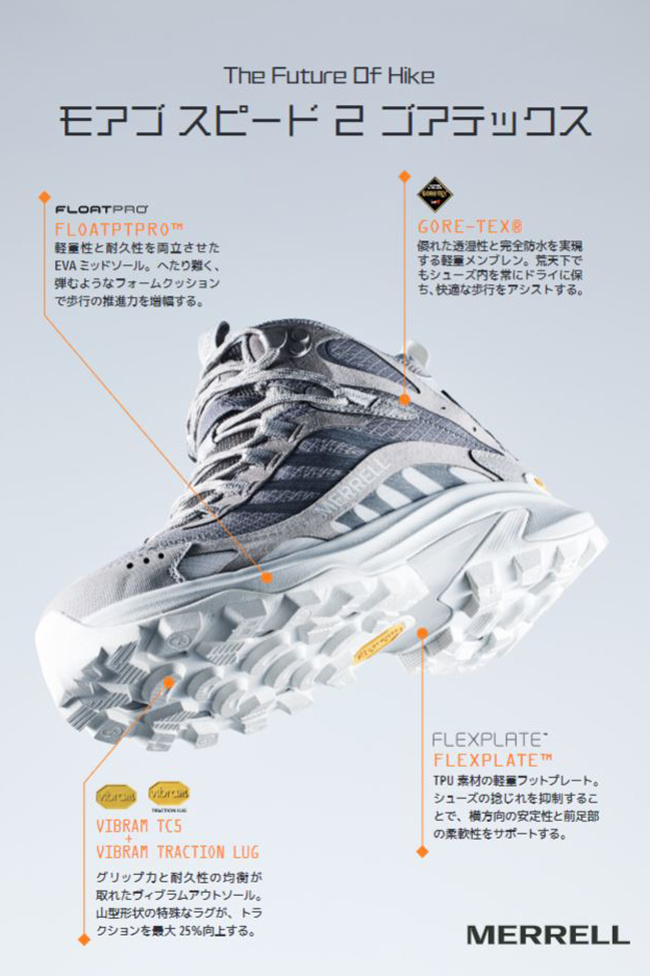 MERRELLのMOAB SPEED 2 GORE-TEX