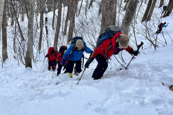 谷川岳の雪山登山スクール