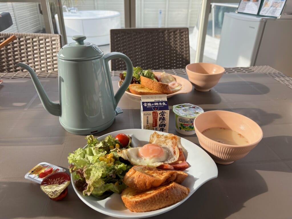 食事つきプランは朝食も大ボリューム