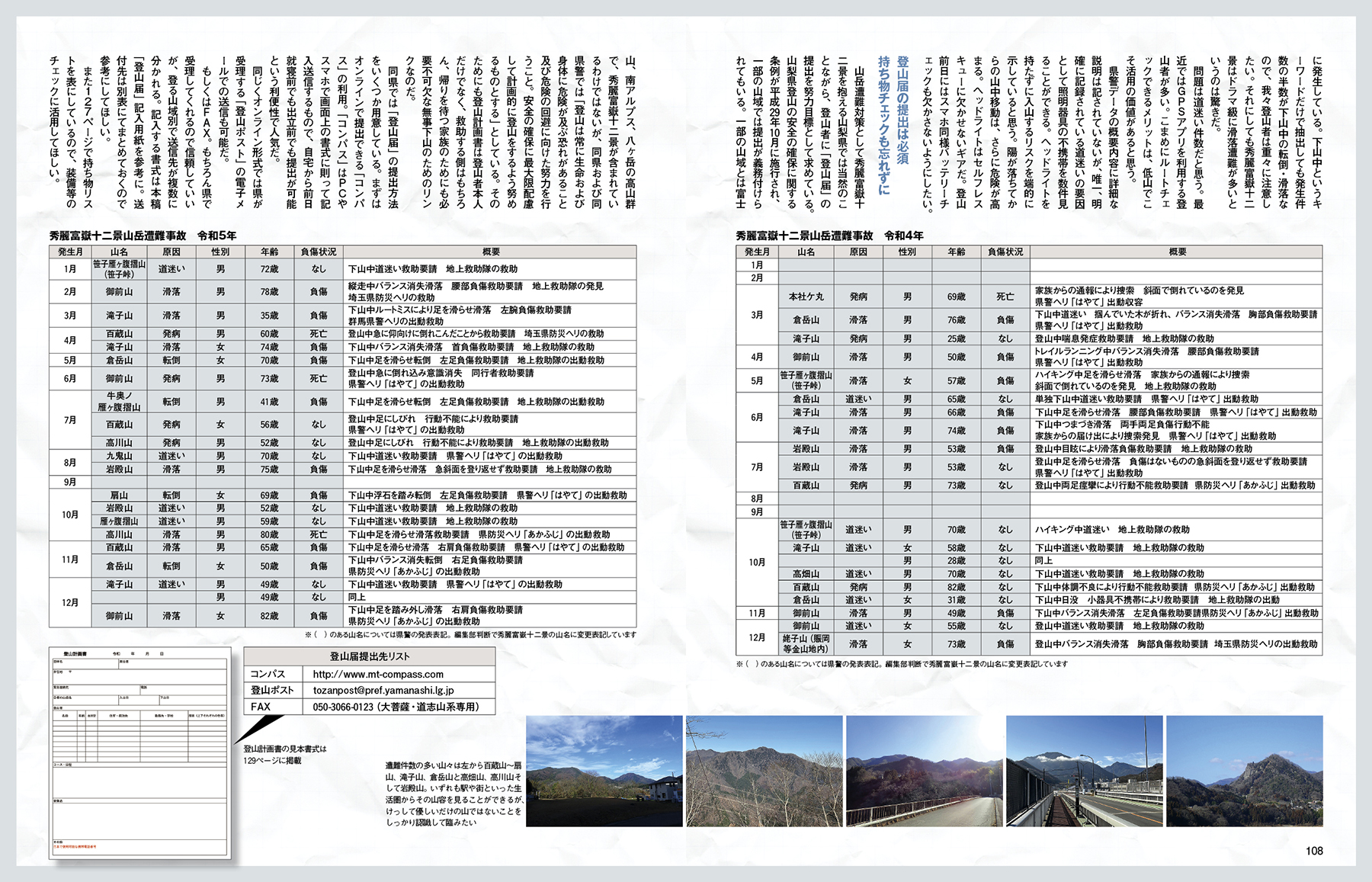 交通タイムス社発行「絶景富士山に会える日帰り低山20」の特集記事