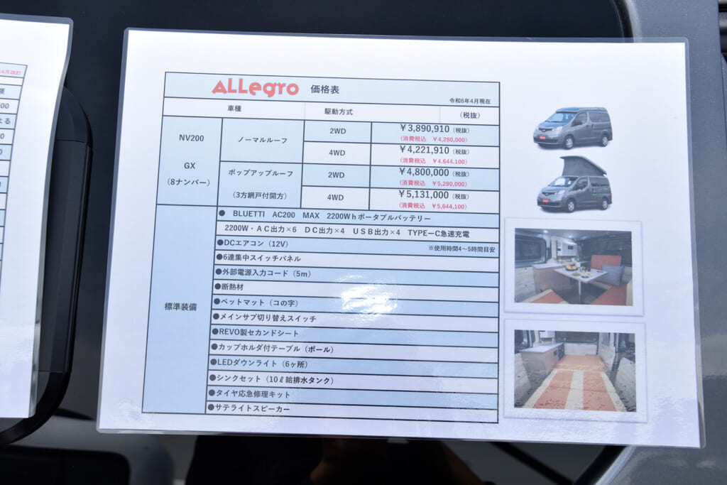 カーショップスリーセブンのアレグロ