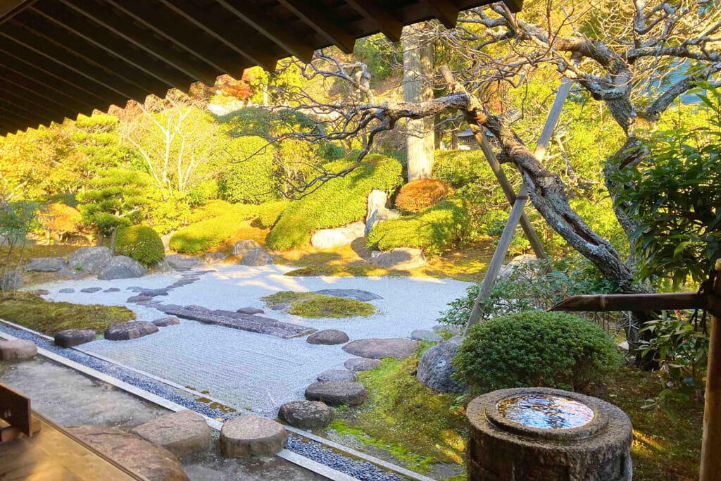 浄妙寺の茶席喜泉庵の縁側