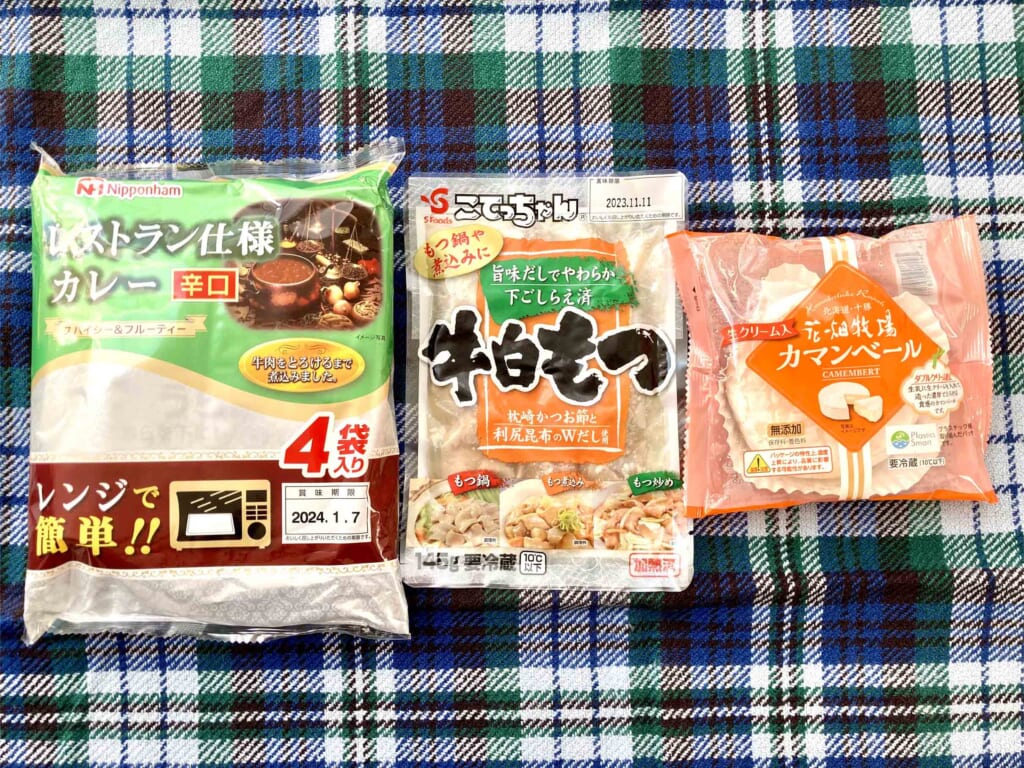 清水名物もつカレーの材料