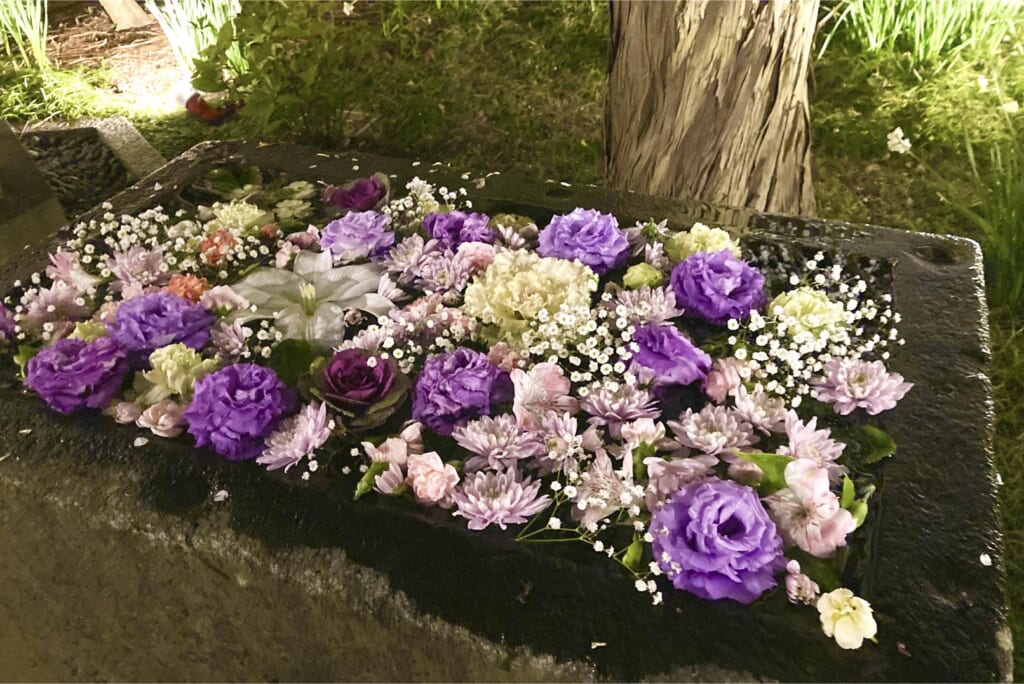 長谷寺の花手水