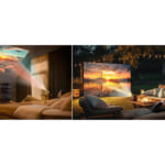 【画像】重量わずか1.49kg！　ミニマル4Kレーザープロジェクター「LG CineBeam Q」がキャンプシーンで主役級の存在感を放つ 〜 画像1