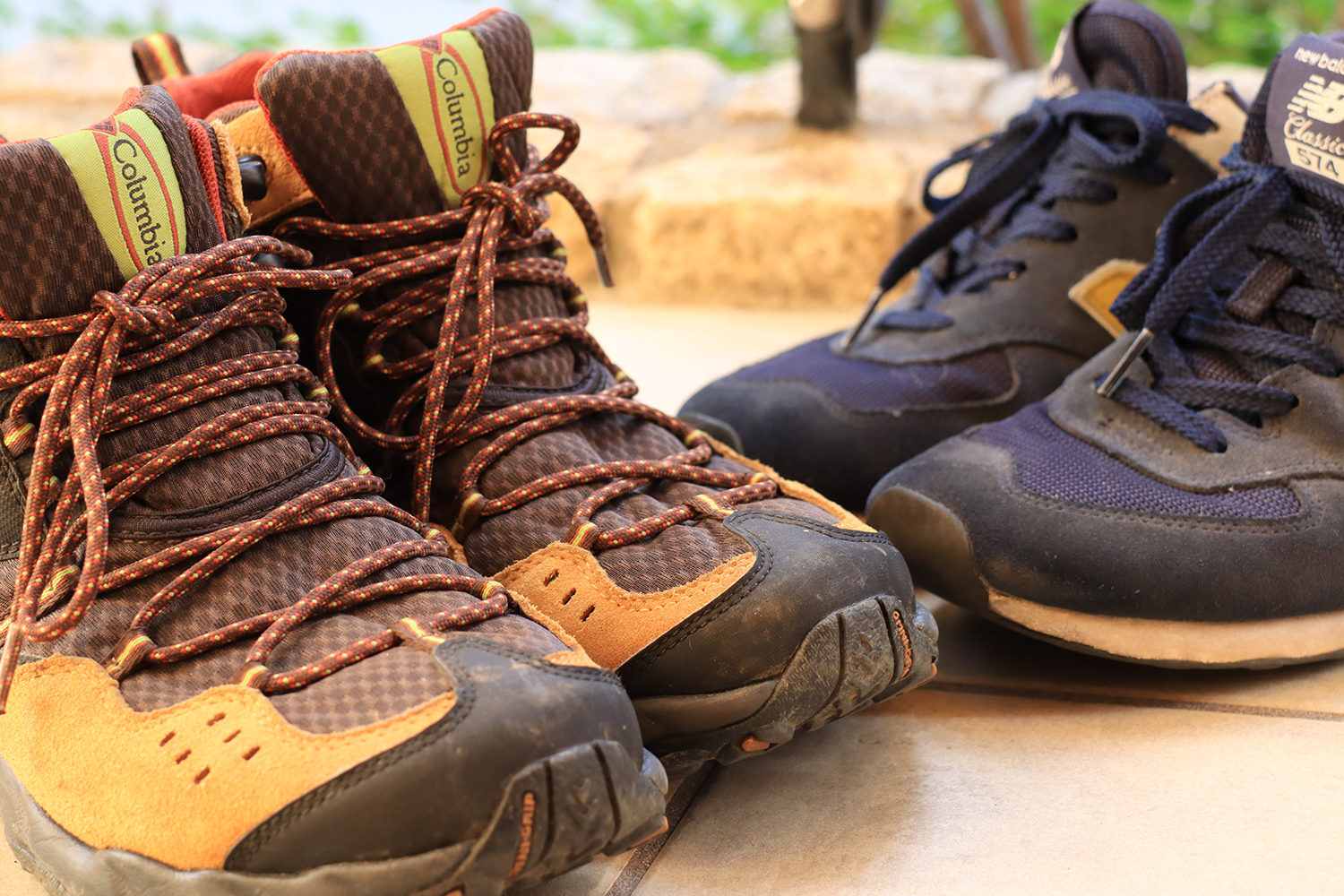 妻ロングブーツ野外