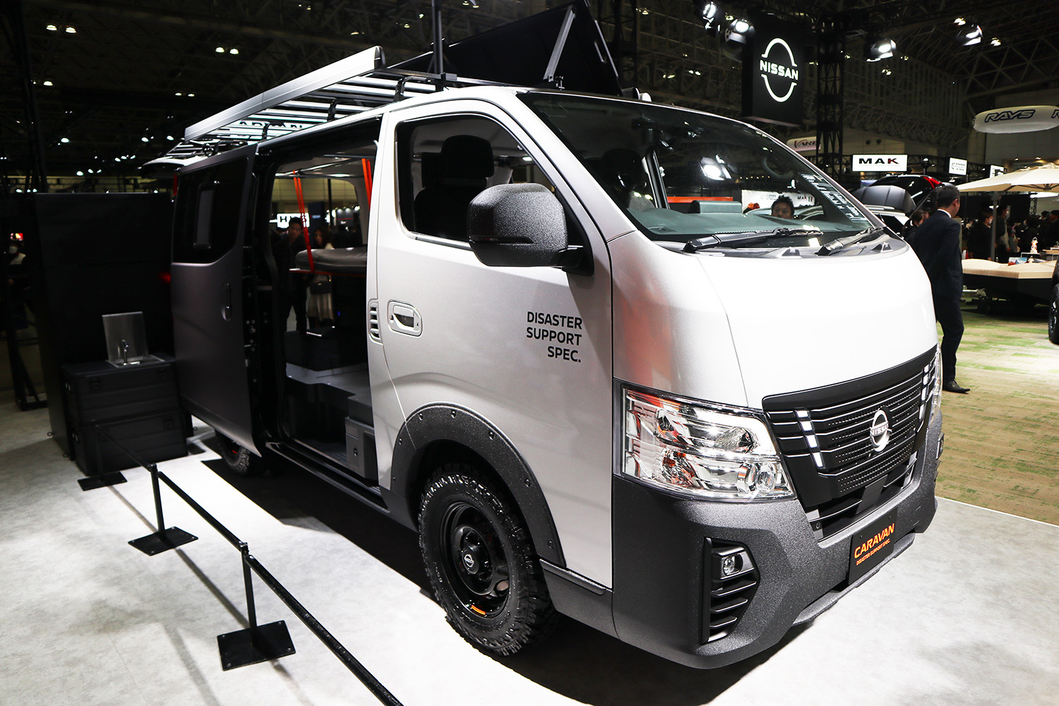 日産キャラバンのコンセプトモデルが話題に！　実用性を追求した「DISASTER SUPPORT SPEC.」が災害時の備えになる