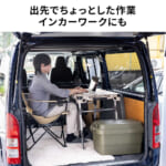 【画像】目から鱗の1台で2役こなすコンテナキャリーカート？　テーブルに変形する2WAY折りたたみ台車の変幻自在ぶりがハンパない 〜 画像1